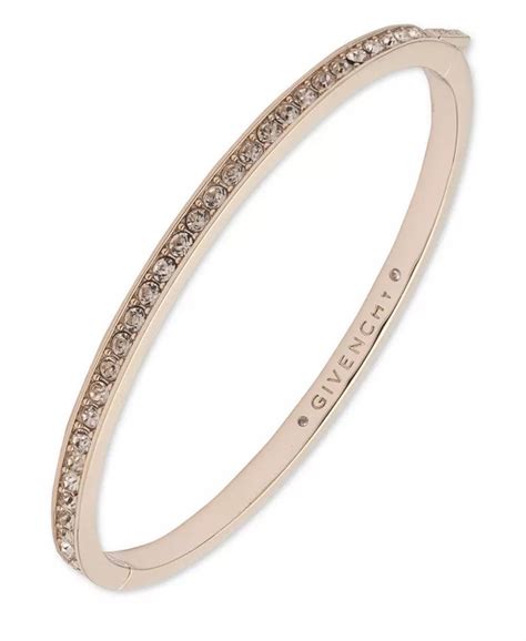 givenchy silk crystal element bangle bracelet - gold|macy's givenchy bracelets.